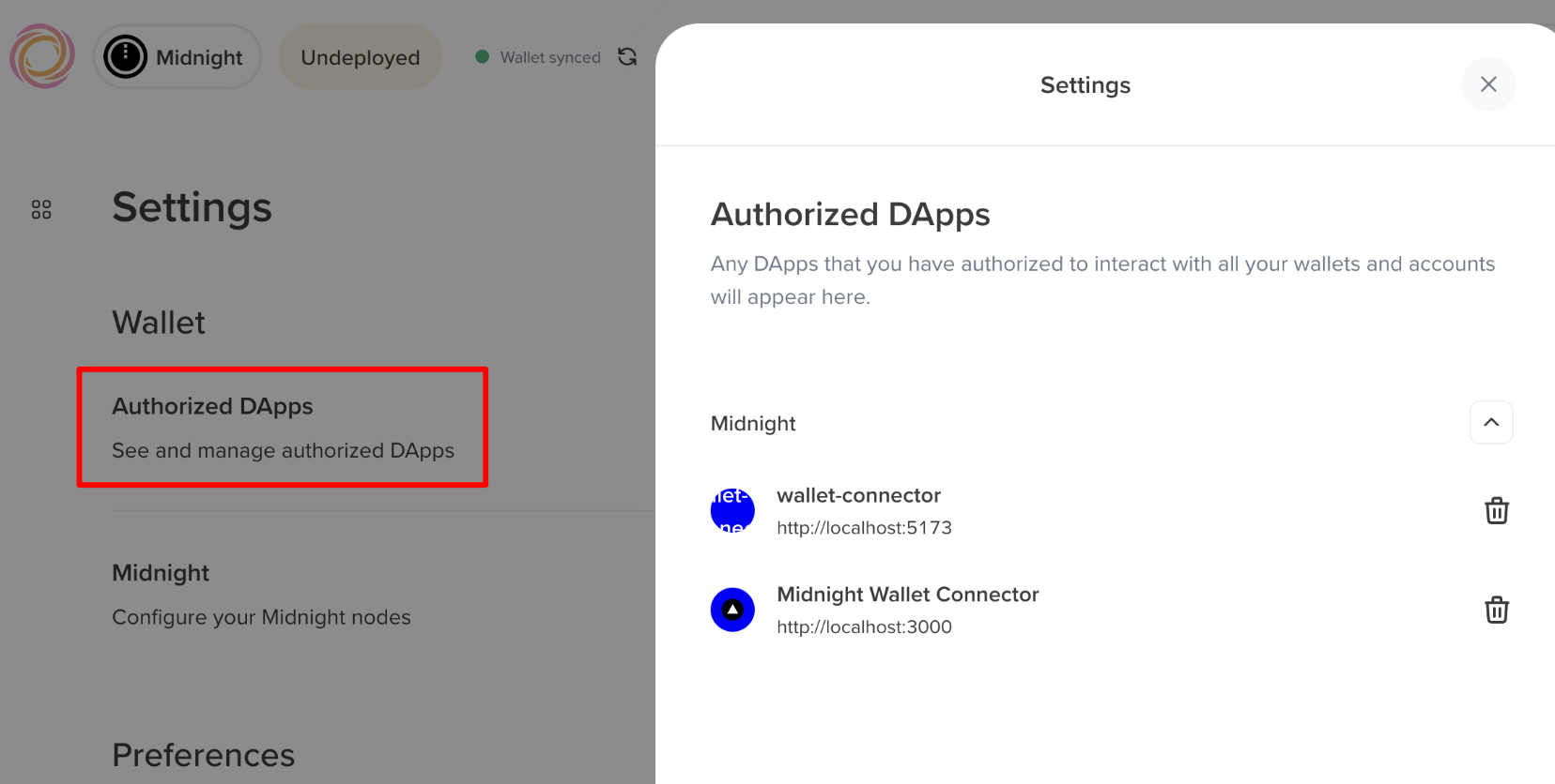 Authorized DApps